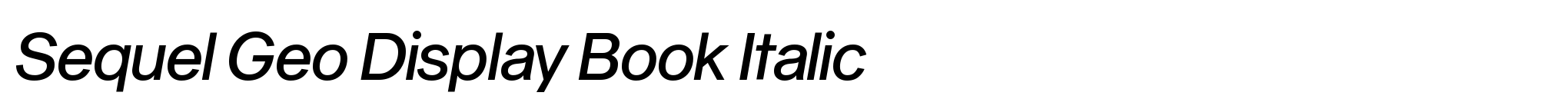 Sequel Geo Display Book Italic image